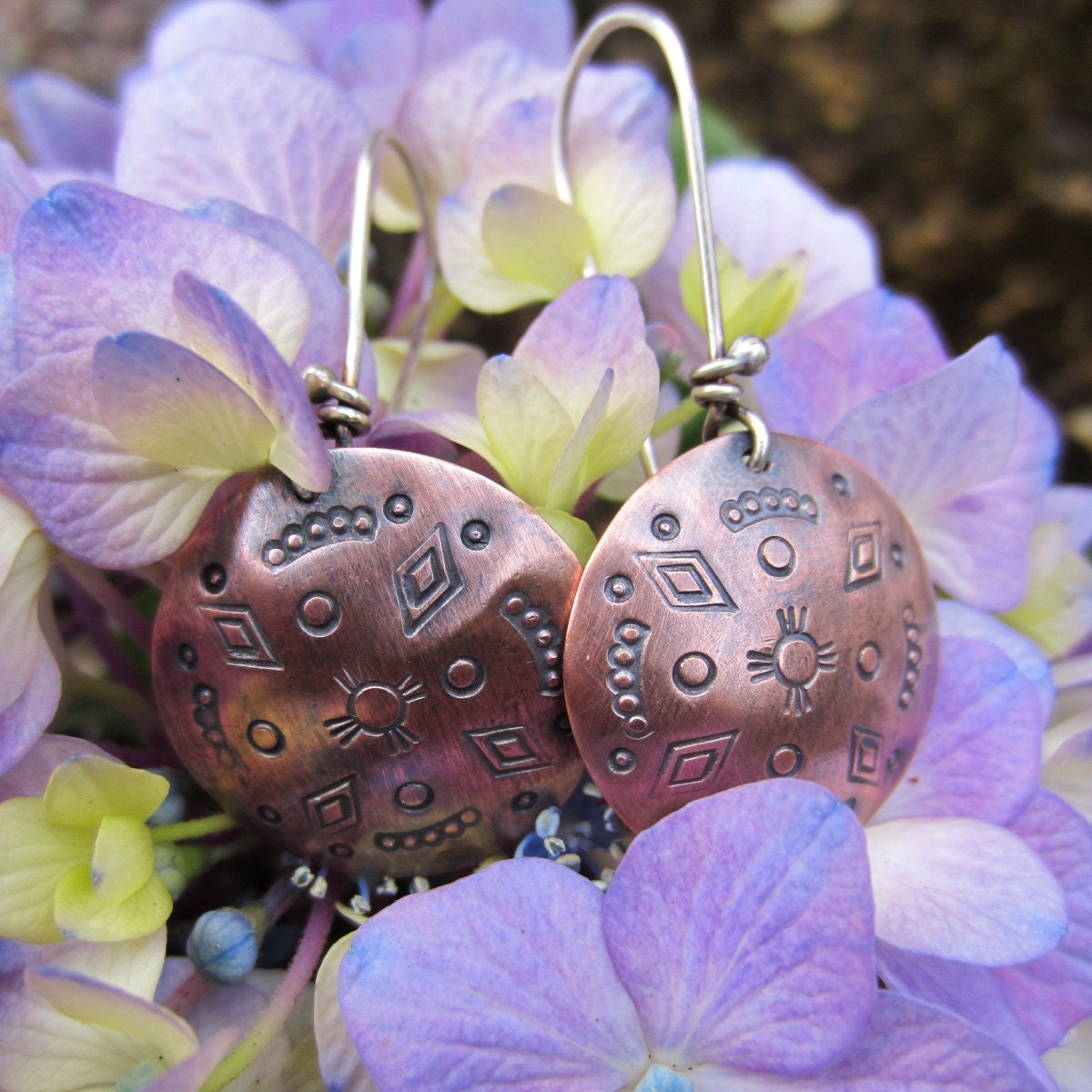 SouthWest Inspired Copper Earrings Handmade