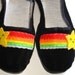 Womens Rainbow Starburst black maryjane