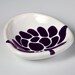 ceramic dipping bowl - lotus flower in deep purple - home decor pottery