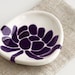 ceramic dipping bowl - lotus flower in deep purple - home decor pottery