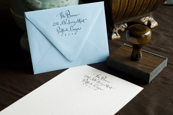 Custom Calligraphy Address Stamp