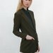 Vintage 1980's Cocoa Checker Print Tailored Blazer XS/S