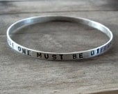 personalized bracelet - sterling silver bangle bracelet