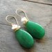 handmade gold plated wired jade 3cm drops-fresh water pearls
