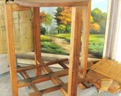 40% OFF Entire Shop - Vintage Handmade Rustic Modern Side Table - Ranch Cabin