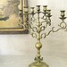Vintage Large 7 Cup Brass Candelabra- Queens Manor
