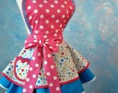 Baskin Robbins Ice Cream Shop Car Hop Apron in Blue