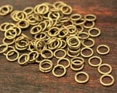 50 pcs Antique Bronze jump rings - 8mm