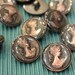 2 pcs - Lady Portrait Cameo Round Button - Antique Bronze Polyester - 25mm