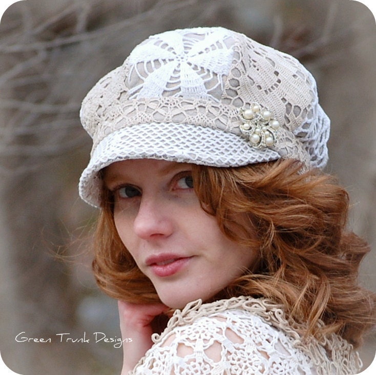 Heirloom Lace Newsboy Hat