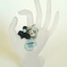 Grandmother's Light Blue and Black Cluster Key Chain or Charm