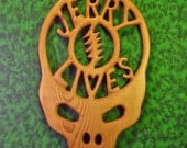 Jerry Garcia Steal Your Face Woodcarving-Grateful Dead-Jerry Lives Memorial