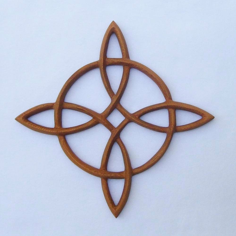 Compass Rose-Celtic Knot of Journey and Return-Sailors Knot Wood Carving