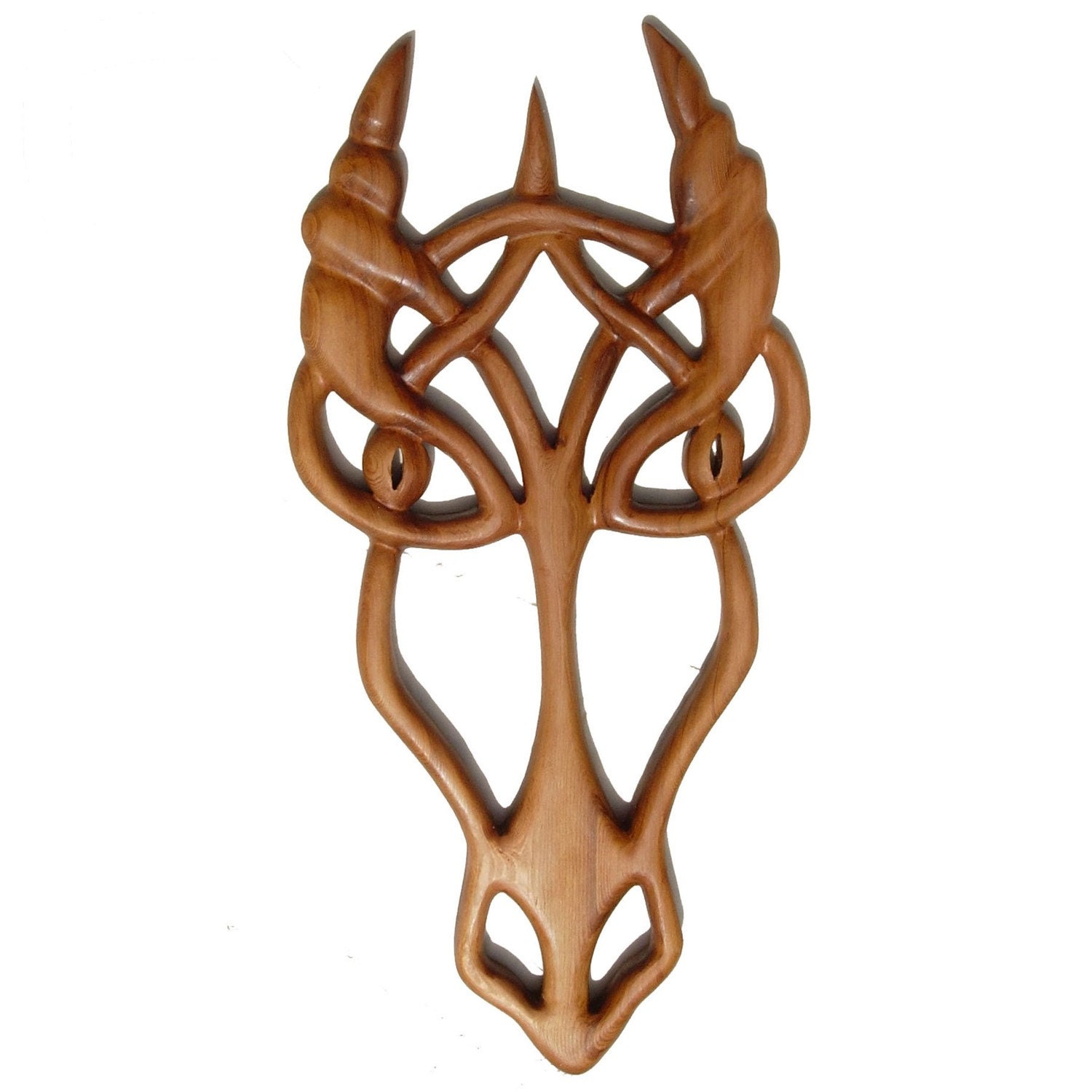 Dragon Knot-Celtic Wood Carved Dragon-Power- Primal Force of Nature - Cunning