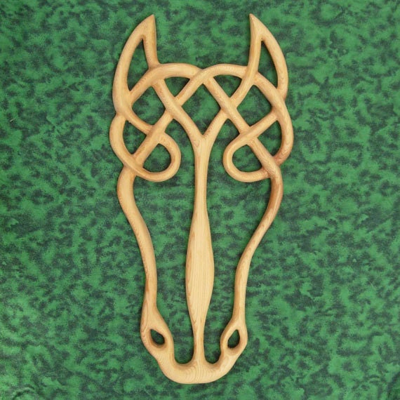 Epona- Wood Carved Celtic Horse Goddess- Horse Spirit