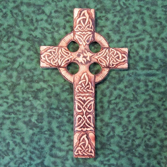 Peace and Joyful Harmony Celtic Christian Cross--Celtic Harmony Knot-Peace Doves