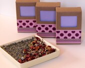 Lavender & rose petal shea butter boxed soap bar