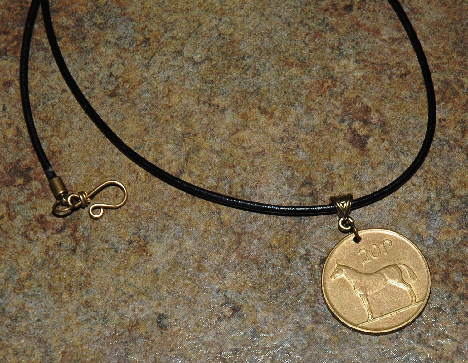 Vintage Irish Coin Necklace - 1994 - Ireland's Hunter Horse