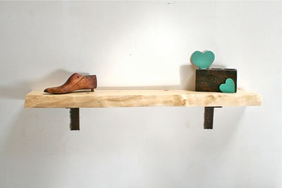 Live Edge Wood Shelf Natural Rustic Mantle