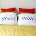 Yours And Mine Pillowcases - Wedding Gift - Mr and Mrs - His and His - Hers and Hers - White Egyptian Cotton