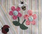 Doodle Bugs Applique PDF Pattern for Tea Towel