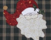 Jolly St. Nick Applique  PDF Pattern for Tea Towel