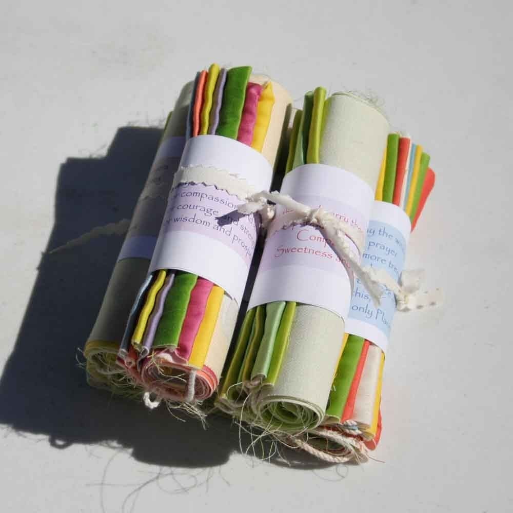 EARTH DAY Earth prayers - nine large prayer flags - peace, love, harmony, trees on Earth