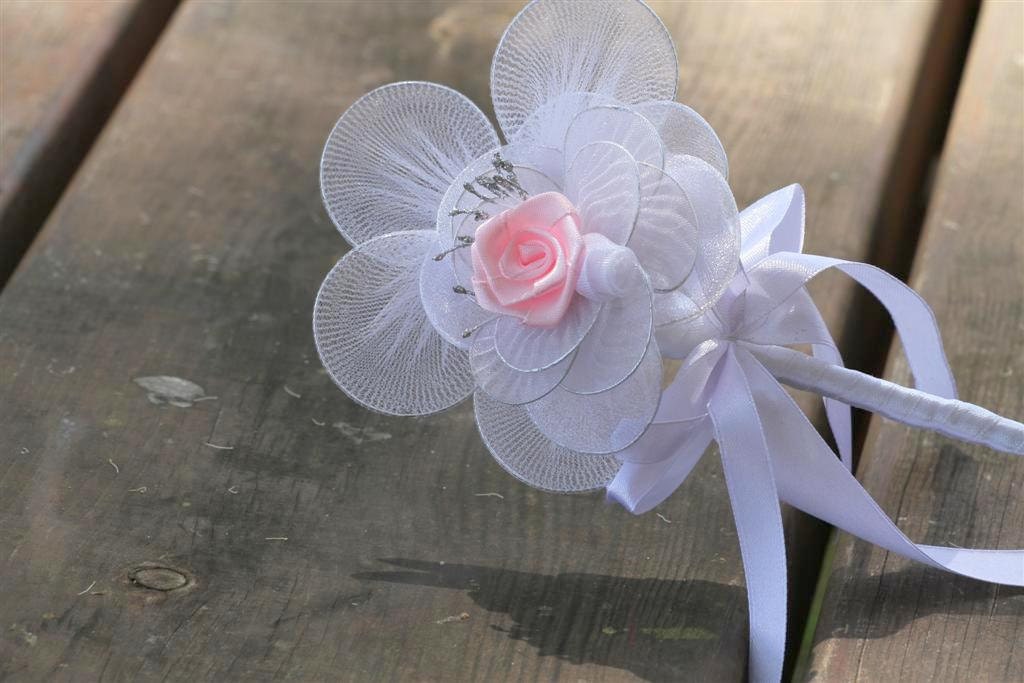 White  Pink Bouquet/Boutonniere, Wedding, Bride, Bridal, Wedding Accessories, Decorations, Flower Girl, Bridesmaid