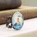 Fantasy Art Glass Ring - Mermaid Dreaming - Wearable, whimsical, ocean, sea, girl, stocking stuffer, vintage inspired
