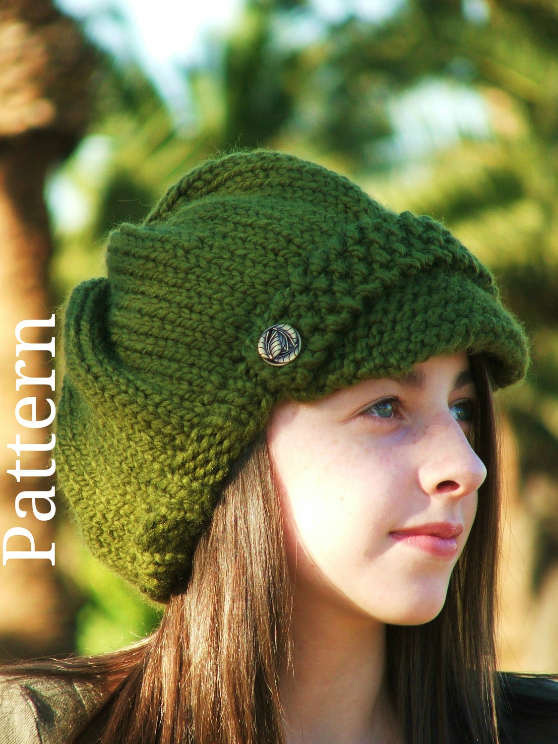 Knitting Pattern - Knit Hat Knitting pattern PDF - Newsboy Hat Pattern - Winter Accessories