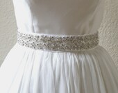 Crystal Bridal Sash ELISE Rhinestone Beaded Belt