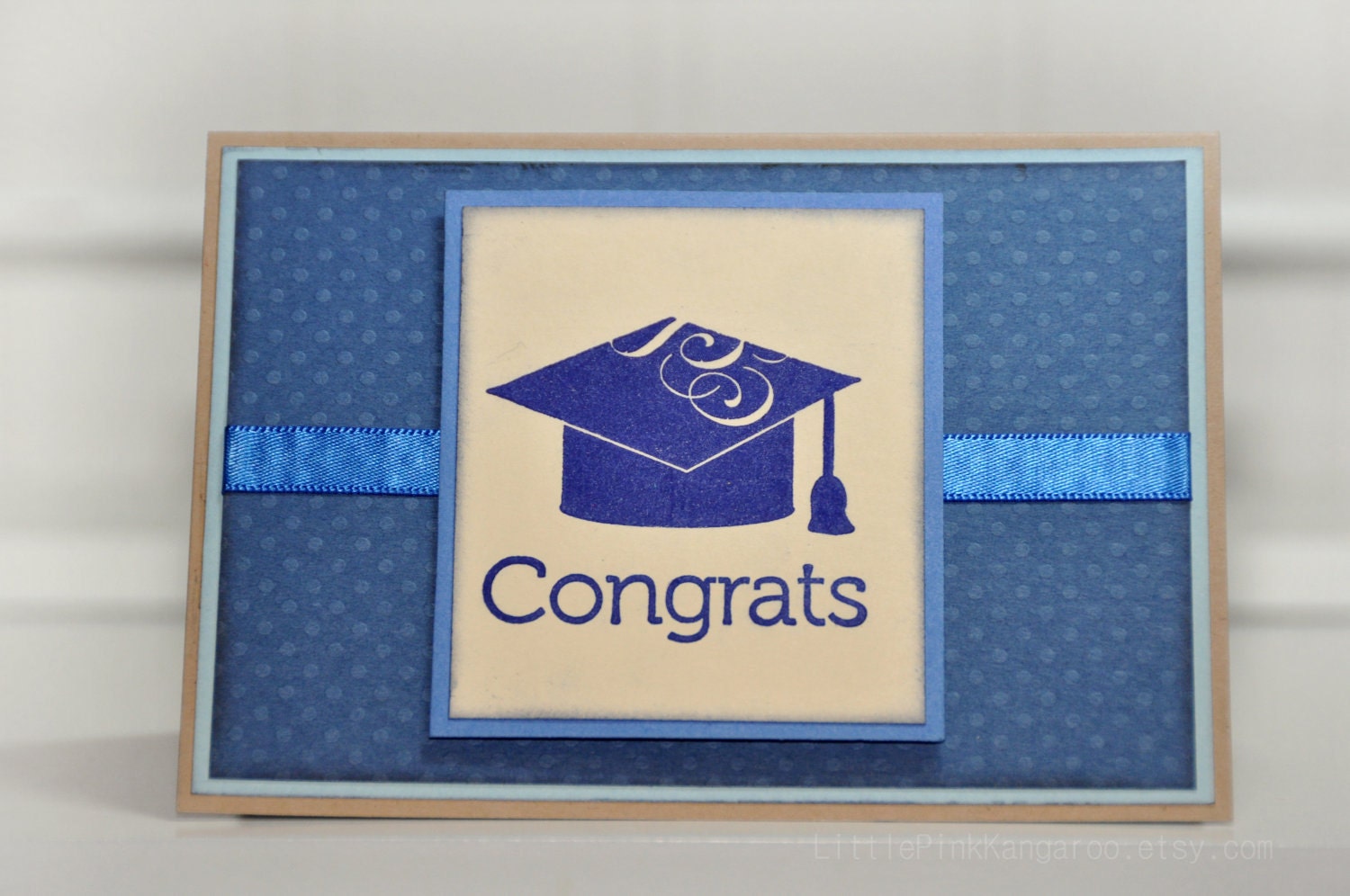 Congrats-  Graduation Card with Envelope by LittlePinkKangaroo