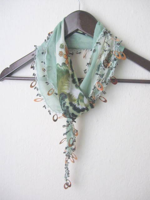 Traditional Turkish Oya Scarf.pear ,kiwi ,avocado ,cucumber ,asparagus ,citruses,authentic, romantic,elegant, fashion,weddings,bridal,
