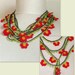 Traditional Turkish Oya ..lariat scarf,authentic, romantic, elegant, fashion