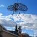 Barbed Wire Storm Cloud With Lightning Bolts And Crystal Raindrops