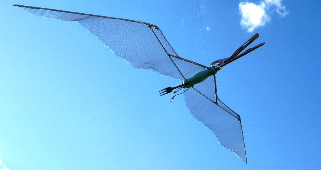 Awesome Flying Dragon Upcycled Sculpture