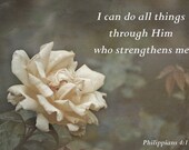 Philippians 4-13 - Original Made in Israel 5x7 Photoverse Print - Scripture Art - Bible Art