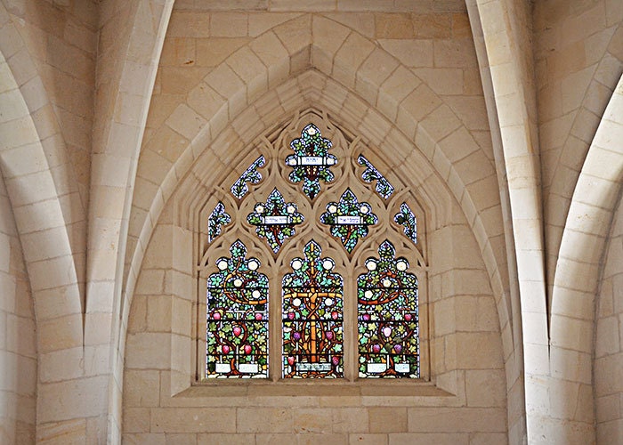 Stained Glass Window 5x7 Photograph - Neo-Gothic Church Interior - Israel Photography - Christ Church Jerusalem