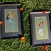 Vintage 1940's-1950's Exotic Dancers Hand Painted Gold Foil Backed Framed Picture Set