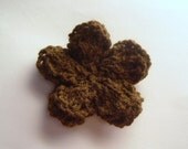 Brown Flower Corsage Brooch