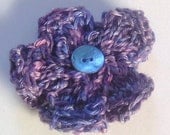 Flower Corsage Brooch in Pastel  Blue, Pink and Purple