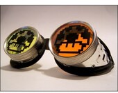 Mario Mushroom Goggles Cyber Goth Rave Burning Man Goggles UV 1UP