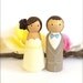Cute WEDDING CAKE TOPPER Custom Cake Topper Peg Dolls Large Bride and Groom Wedding Cake Toppers Cake Topper Wedding Decoration Just Married