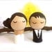 WEDDING CAKE TOPPER Bride and Groom Custom Kokeshi Dolls Cupcake Toppers Cute Japanese Style Wedding Cake Toppers Wood Peg Dolls Whimsical