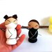 NINJA Wedding Cake Toppers 3D Ninja Cake Toppers Kokeshi Doll Personalized Semi Custom Wooden Wedding Cake Toppers Japanese Kokeshi Dolls