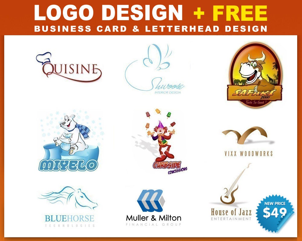 Custom Logo Design Custom Made - free business card and letterhead design