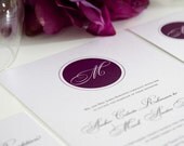 Chic Wedding Invitations, Circle Monogram Deposit