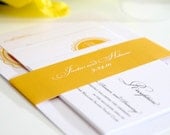 Custom Wedding Invitation Suite in Gold, Medallion Monogram Deposit