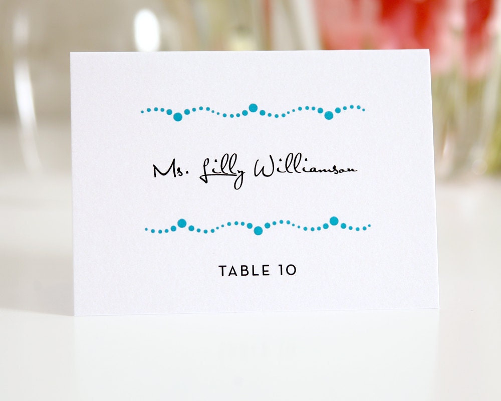 Unique Place Cards or Escort Cards for Your Wedding, French Swirls Design Deposit