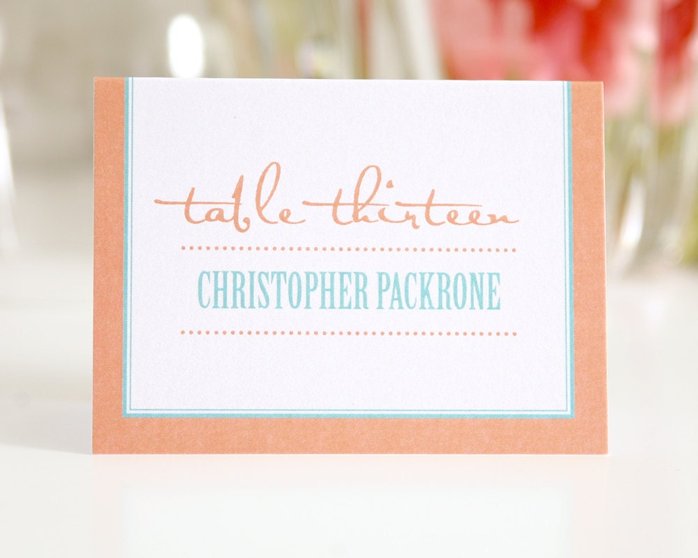 Contemporary Place Cards or Escort Cards for Your Wedding, Modern Logo Design Deposit